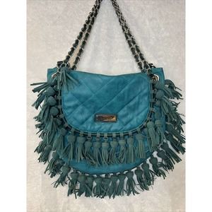 Nicole Lee purse handbag! Teal Fringe! Great Condition!!!